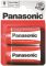 Батарейка Panasonic RED ZINC вугільно-цинкова D(R20) блістер, 2 шт.