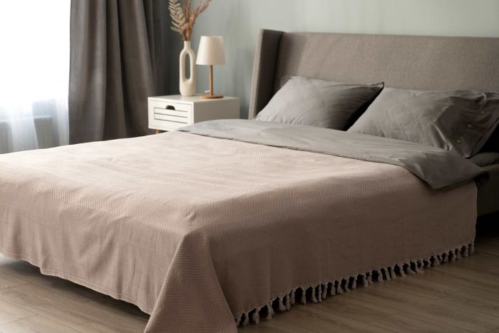 Плед Ardesto Summer 210х230см, 100% бавовна, бежевий