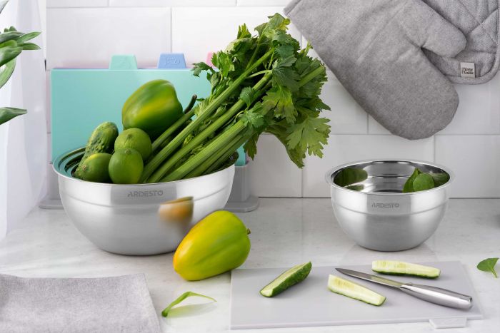 Миска Ardesto Gemini, 24см, 3.2л, нержавіюча сталь Миска Ardesto Gemini, 24см, 3.2л, нержавіюча сталь