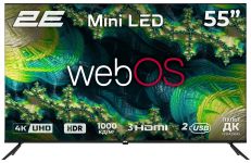 Телевізор 55" 2E MiniLED 4K 60Hz Smart WebOS Black Телевізор 55" 2E MiniLED 4K 60Hz Smart WebOS Black