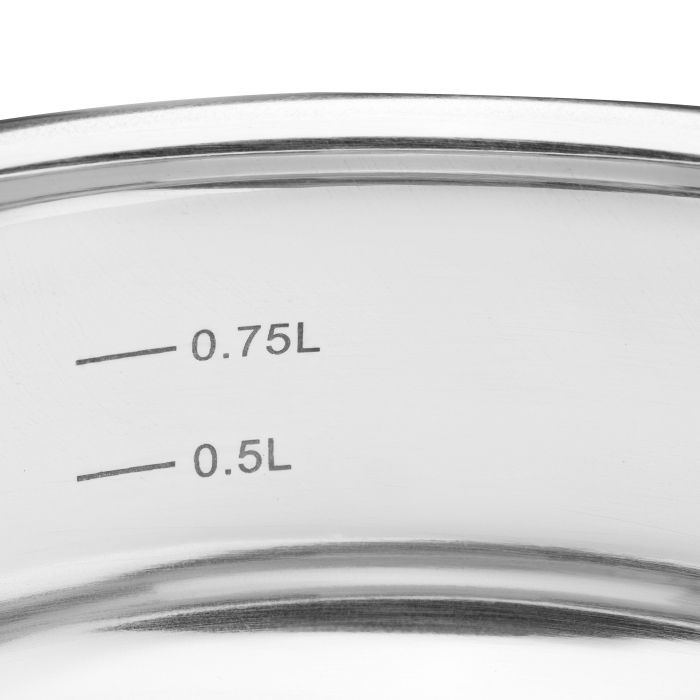 Ківш зі скляною кришкою ARDESTO Gemini Liguria, 1.3л, нержавіюча сталь