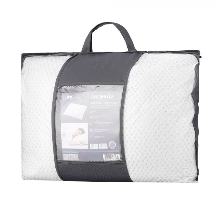 Подушка ортопедична Ardesto Sleepwell, 50х70см, прямокутна, піна меморі, білий