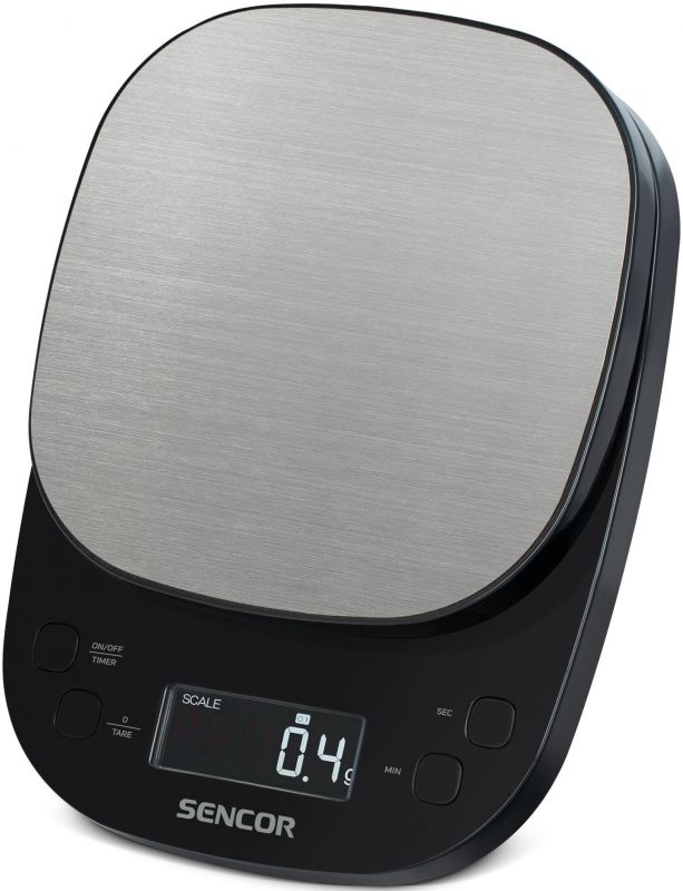 Ваги Sencor кухонні для кави, 2кг, АААx3, регулювання гравітації, пластик, чорний-нержавіюча сталь Ваги Sencor кухонні для кави, 2кг, АААx3, регулювання гравітації, пластик, чорний-нержавіюча сталь