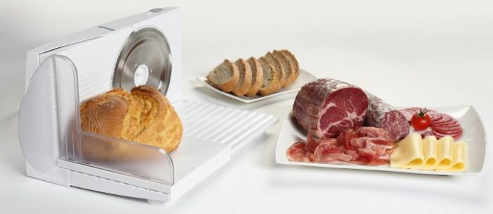 Скиборізка Gorenje, 100Вт, лезо-нержавіюча сталь, діаметр ножа-170мм, корпус-пластик, білий