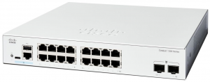 Комутатор Cisco Catalyst 1300 16xGE, 2x1G SFP Комутатор Cisco Catalyst 1300 16xGE, 2x1G SFP