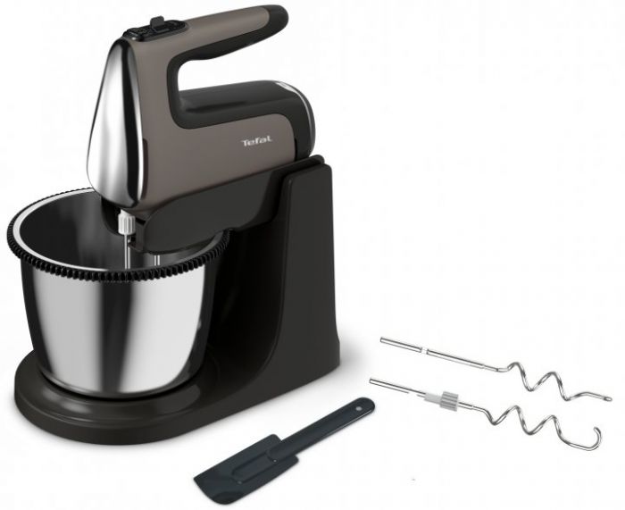 Міксер Tefal стаціонарний Powermix Silence 600Вт, насадки-4, чаша-метал, 2, 5л, турборежим, сіро-чорний Міксер Tefal стаціонарний Powermix Silence 600Вт, насадки-4, чаша-метал, 2, 5л, турборежим, сіро-чорний