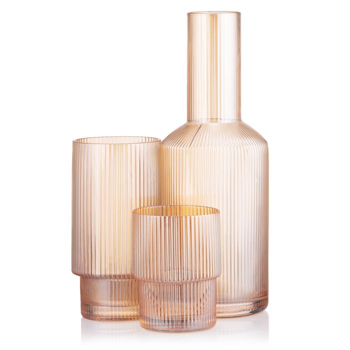 Набір склянок низьких ARDESTO 200мл, 2шт, скло, золотистий