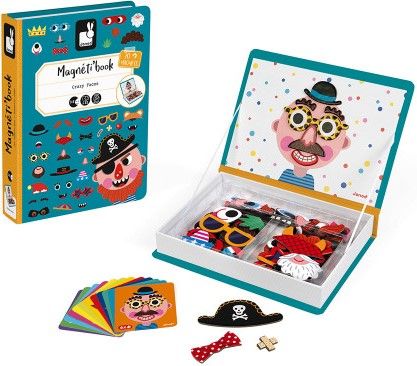 Магнітна книга Janod Смішні обличчя хлопчиків 70ел