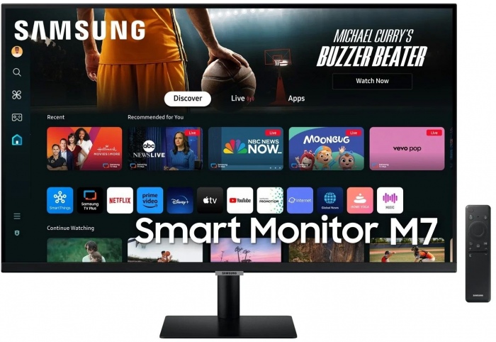 Монітор Samsung 32"S32DM702 HDMI, USB, Bluetooth, VA, 3840x2160, 4ms