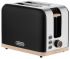 Тостер ARDESTO Wood Modern, 800Вт, метал, 2 слоти, чорний