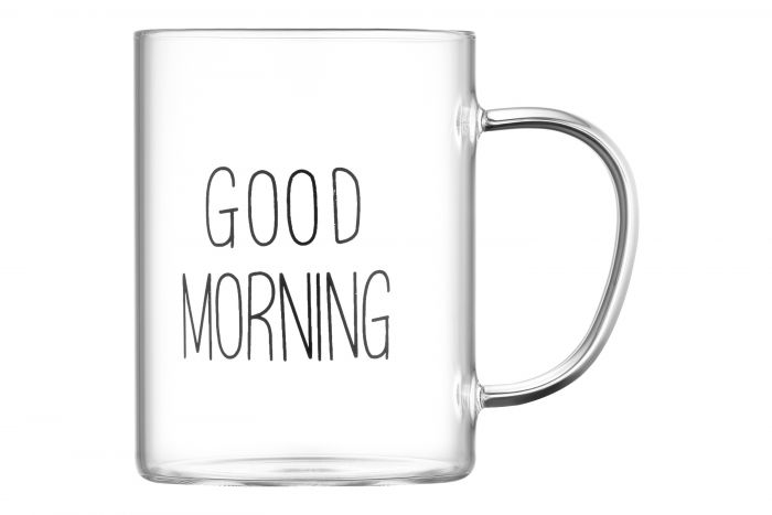 Набір чашок з ручками ARDESTO Good Morning, 420мл, 2шт, боросилікатне скло, прозорий