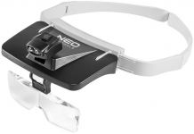 Збільшувальні лінзи Neo Tools, регулювання розміру голови, підсвічування 2xLED, 5 лінз