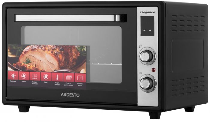 Піч електрична ARDESTO Elegance, 60л, 2000Вт, електр., конвекція, подвійне скло, чорний
