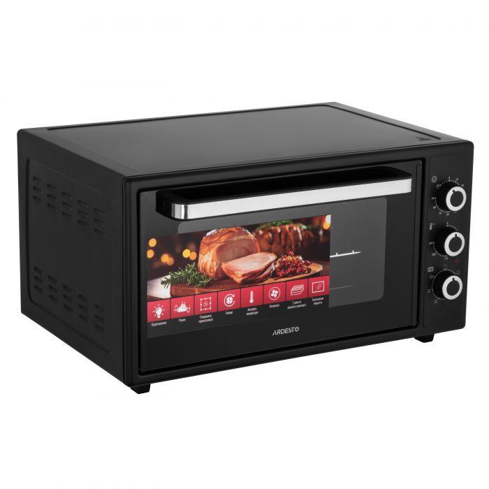 Піч електрична ARDESTO, 48л, 1600Вт, механіч., конвекція, рожен, чорний