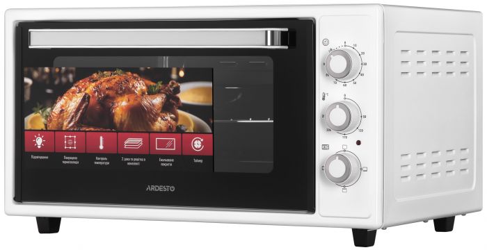 Піч електрична ARDESTO, 48л, 1600Вт, механіч., білий