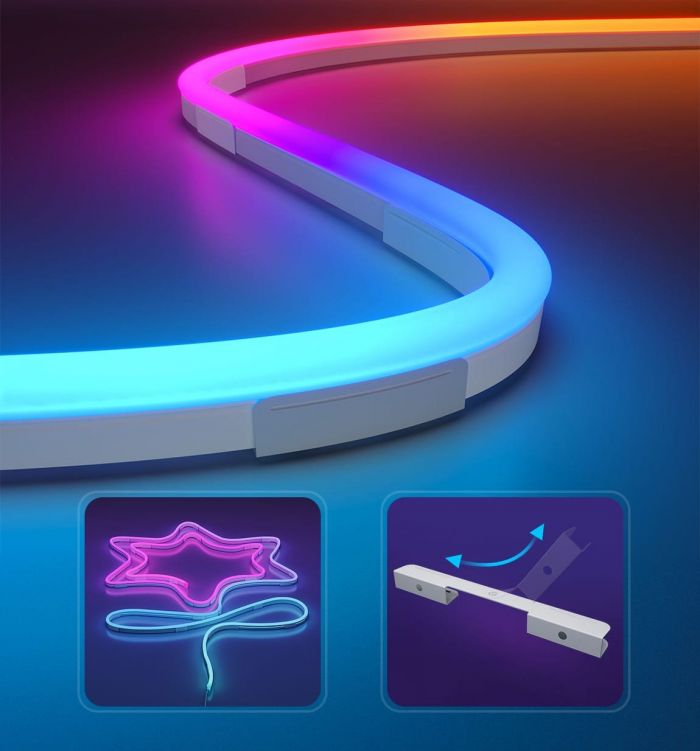 Стрічка світлодіодна розумна Govee H61D3 Neon Rope Light 2, 3м, RGBIC, WI-FI/Bluetooth, білий