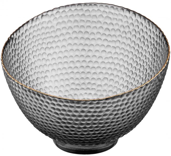 Салатник ARDESTO Commelina, 18см, скло, сірий