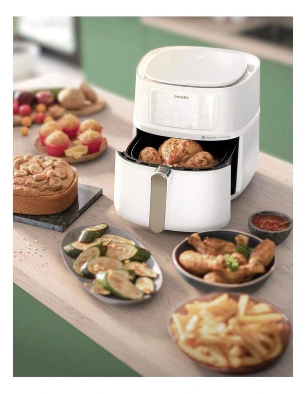 Мультипіч Philips XXL Connected 2000Вт, чаша-7,2 л, сенсорне керування, 16 програм, пластик, біло-сріблястий