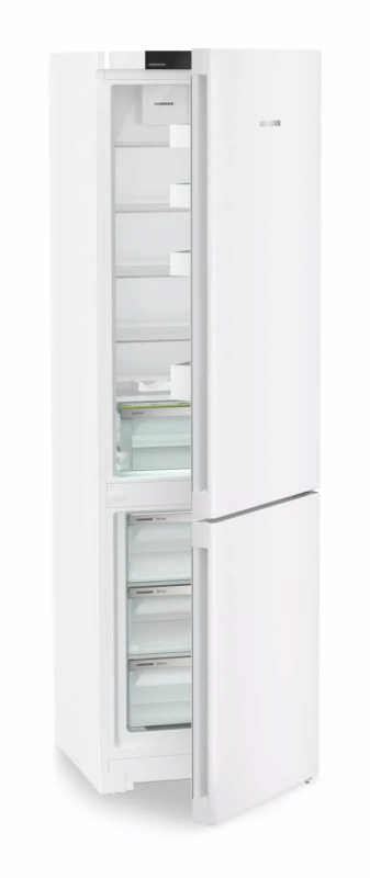 Холодильник Liebherr з нижн. мороз., 201.5x59.7х67.5, холод.відд.-266л, мороз.відд.-94л, 2дв., А++, NF, диспл внутр., білий