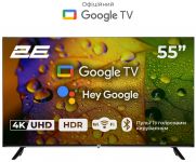 Телевізор 55" 2E LED 4K 60Hz Smart Google TV Black Телевізор 55" 2E LED 4K 60Hz Smart Google TV Black