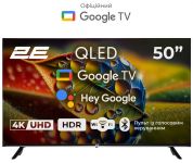 Телевізор 50" 2E QLED 4K 60Hz Smart Google TV Black Телевізор 50" 2E QLED 4K 60Hz Smart Google TV Black