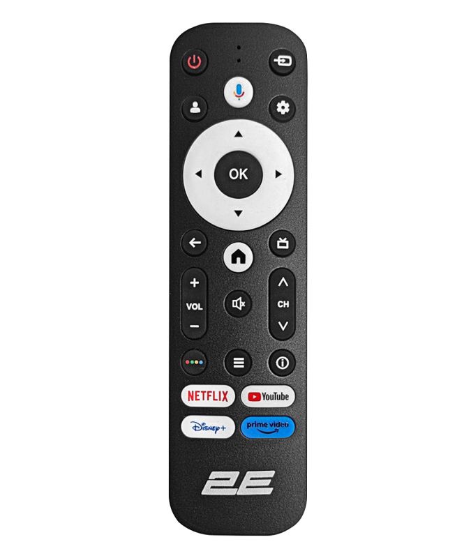 Телевізор 65" 2E QLED 4K 60Hz Smart Google TV Black