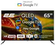 Телевізор 65" 2E QLED 4K 60Hz Smart Google TV Black Телевізор 65" 2E QLED 4K 60Hz Smart Google TV Black