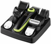 Набір для стрижки Ardesto SHR-9WPR, для бороди, вусів, голови, носа  і тіла, мережа+акум., насадок-9, титан.напил., чорний