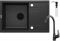 Набір для кухні Deante Corio, гранітна мийка ZRC_G113 + зміш. BMO_N62M + дозатор ZZZ_B00D, графіт