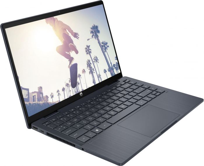 Ноутбук HP Pavilion x360 14-ek2004ua 14" FHD IPS Touch, Intel 5-120U, 16GB, F512GB, UMA, DOS, синій