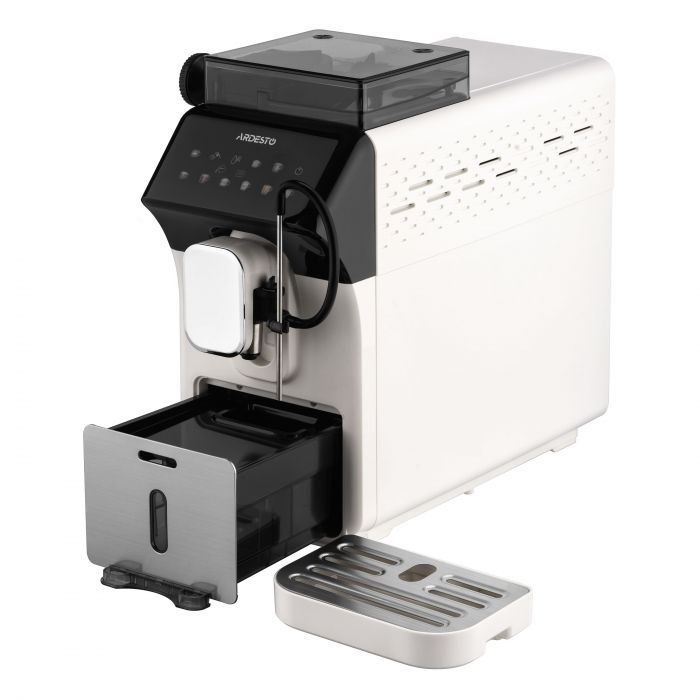 Кавомашина ARDESTO, 2л, зерно, автомат.капуч, дисплей, авторецептів -9, біло-чорний