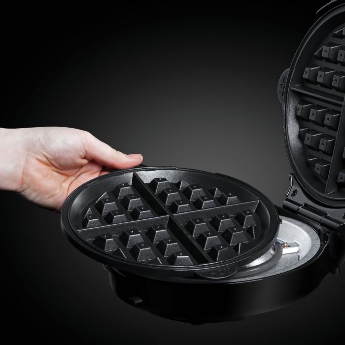 Мультимейкер Russell Hobbs Fiesta 950Вт, алюміній, 3 пластини, корпус-нержав.сталь/пластик, бордо