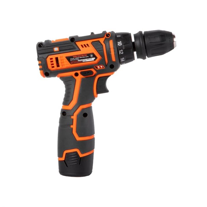 Шурупокрут-дриль акумуляторний Tekhmann TCD-12/2 BS Kit 12В 1х2А·год 30Нм 0-400·1400об/хв 1кг кейс з приляддям