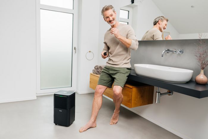 Осушувач повітря Beurer мобільний 30м2, 200Вт, дисплей, авто вимк, нічний режим, чорний