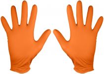 Рукавички робочі/медичні Neo Tools, перфоровані нітрилові, р.L, 50шт., помаранчевий