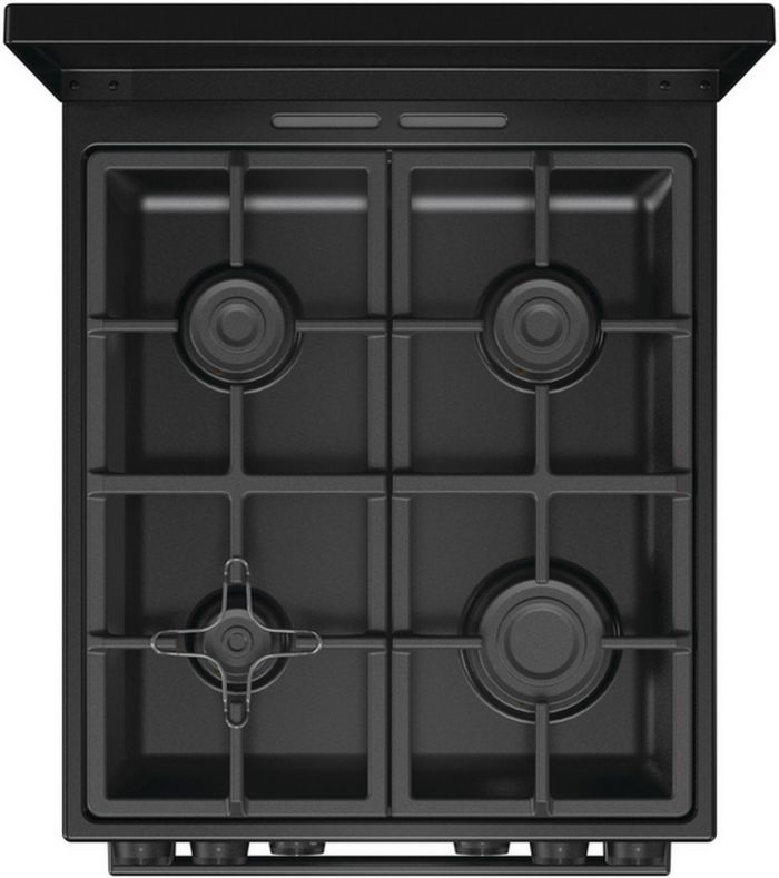 Плита Gorenje комбінована, 70л, 50x60см, дисплей, чавун, чорний