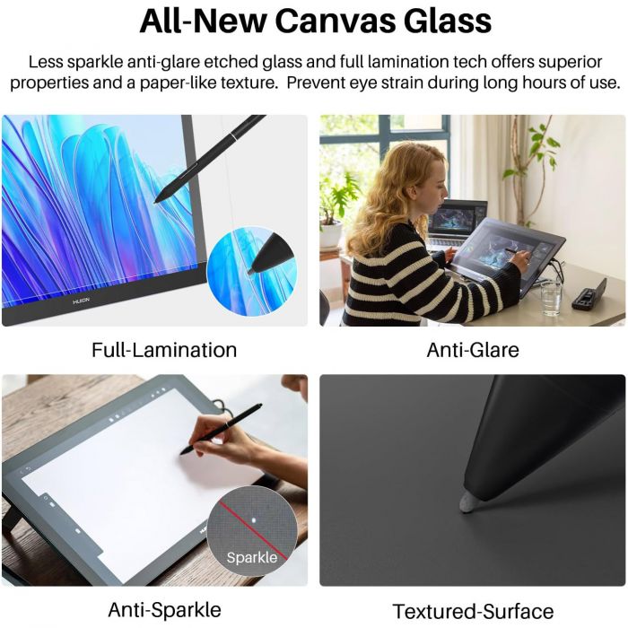 Графічний монітор Huion 19" Kamvas Pro 19,4K  USB-Cх2, 3.5 mini-jack, сірий темний