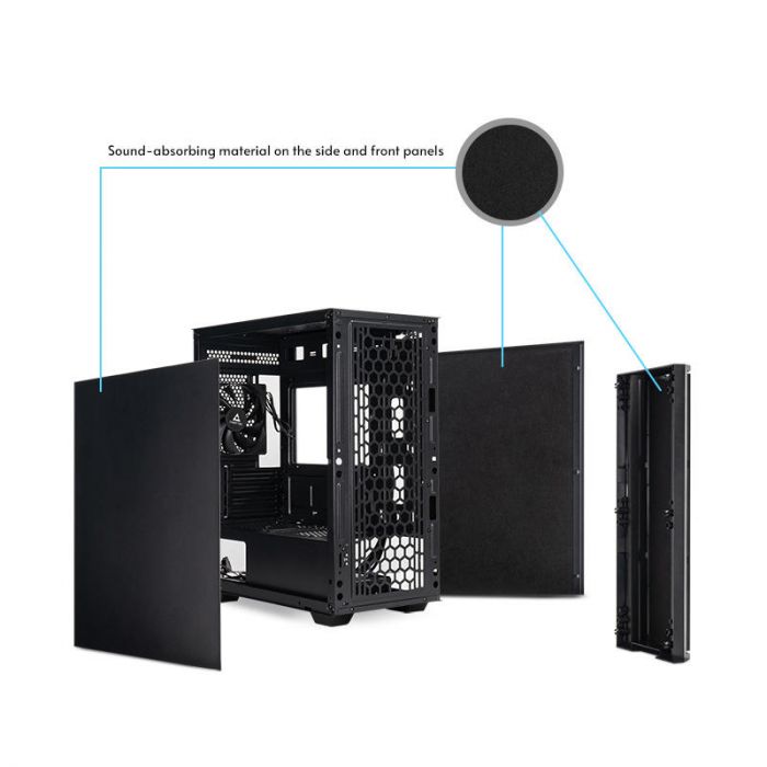Корпус CHIEFTEC Pro Mini, без БЖ, 1xUSB3.0, 1xUSB2.0, 1xUSB Type-C, 1x120мм, Sound insulated panels, VGA 330мм, LCS ready, mATX, чорний