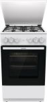 Плита Gorenje комбінована, 68л, 50x60см, емальовані реш, з кришкою, білий