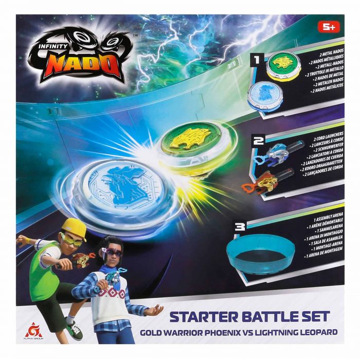 Набір Infinity Nado VI Starter Battle Set Золотий Воїн Фенікс проти Сліпучий Леопард (Gold Warrior Phoenix vs Lighting Leopard)