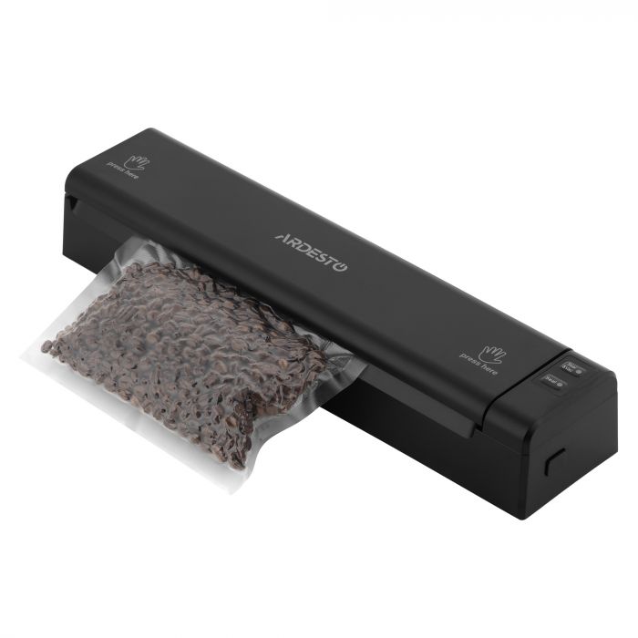 Вакууматор ARDESTO для пакетів та рулонів, 110Вт, 28см, електронне, + 1 рулон, пластик, чорний