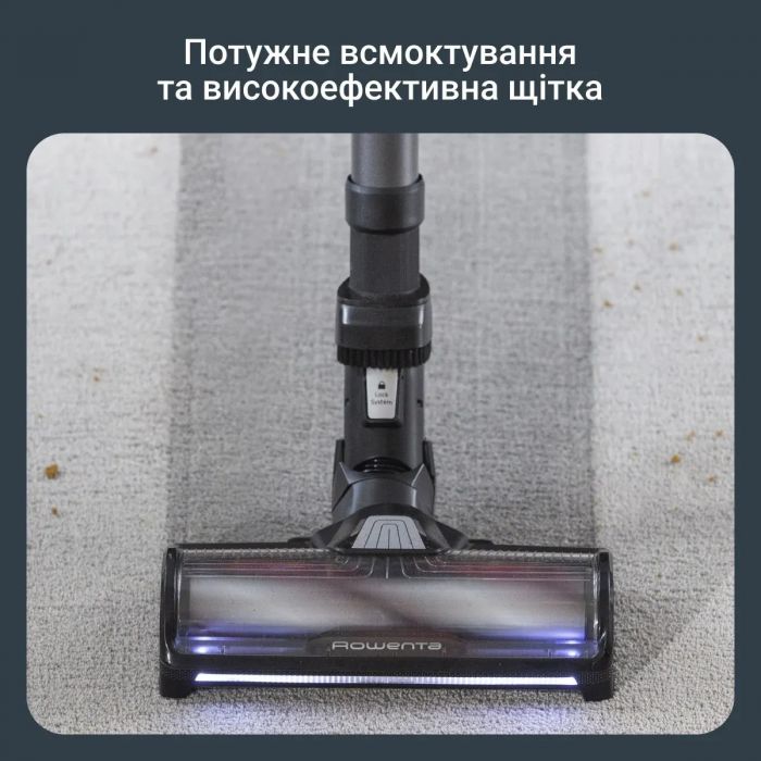 Пилосос Rowenta безпровідний X-Force Flex 14.80 Animal Aqua, 240Вт, вологе прибирання, конт пил -0.65л, автон. робота до 90хв, HEF system 99,9%, чорно-синій