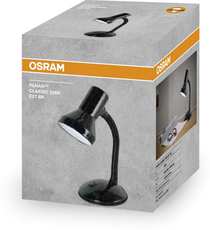 Лампа настільна OSRAM Panan CLASSIC DISK E27, чорний