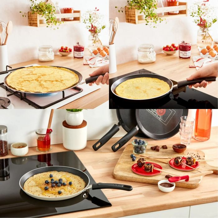 Сковорода для млинців Tefal Halo, 25см, алюміній, бакеліт, сірий