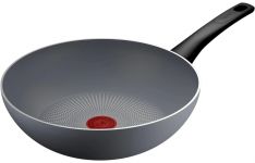 Сковорода ВОК Tefal Halo, 28см, алюміній, бакеліт, сірий Сковорода ВОК Tefal Halo, 28см, алюміній, бакеліт, сірий