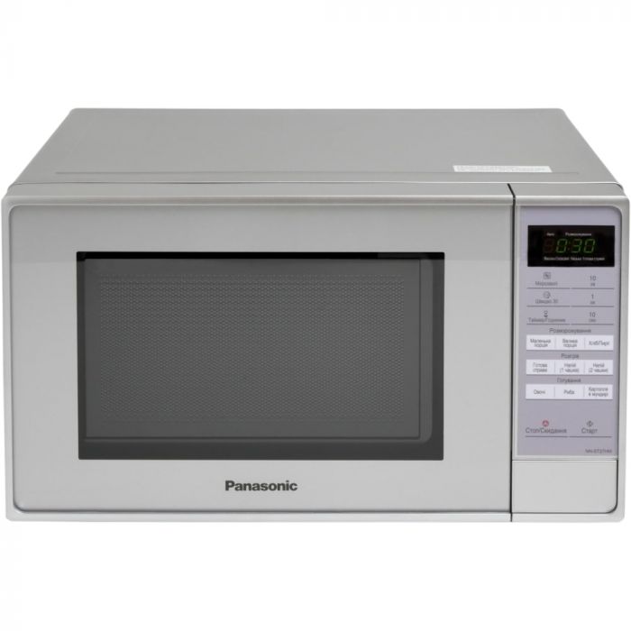 Мікрохвильова піч Panasonic, 20л, електр.управл., 800Вт, дисплей, сріблястий Мікрохвильова піч Panasonic, 20л, електр.управл., 800Вт, дисплей, сріблястий