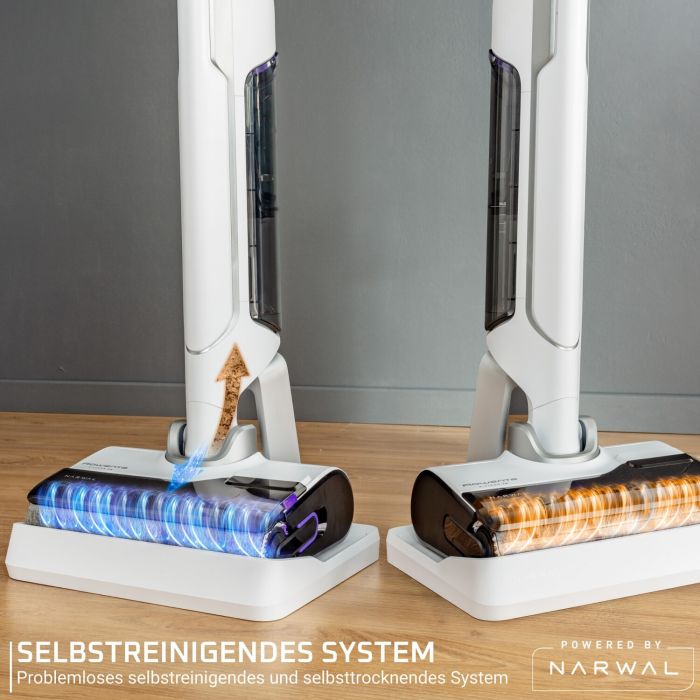 Пилосос Rowenta безпровідний миючий X-Clean 10, 200Вт, конт пил -0.67л, конт для води-0.79л, автон. робота до 60хв, вага-4.15кг, НЕРА, білий