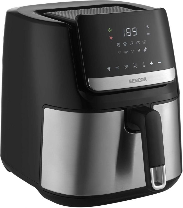 Мультипіч Sencor Vita Fryer, 1600Вт, чаша-6,5л, сенсорне керув., 10 програм, пластик, нерж. сталь-чорний