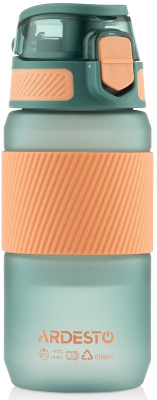 Пляшка для води Ardesto Spring 600мл, пластик, зелений