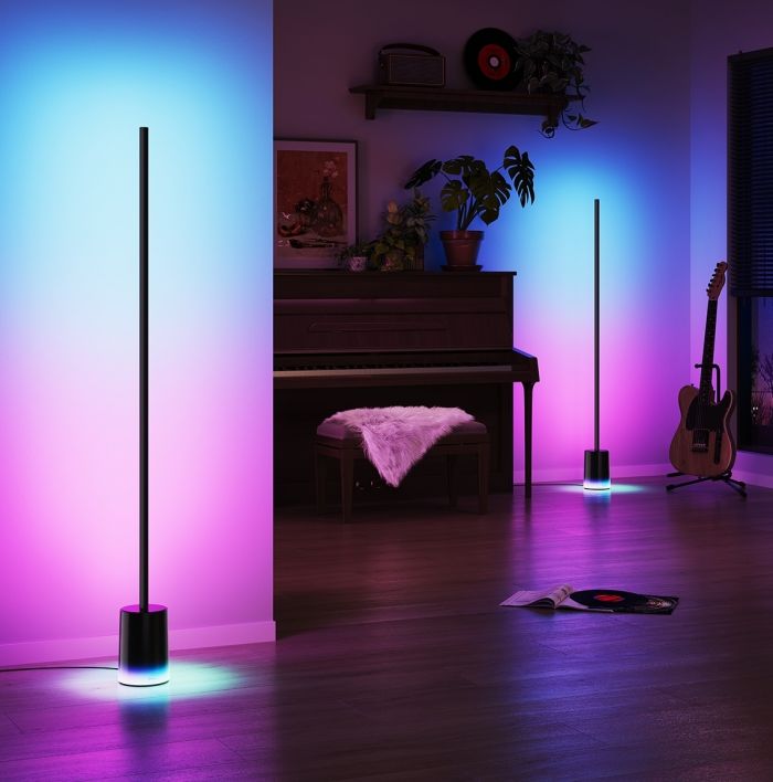 Торшер розумний Govee H607C Govee Floor Lamp 2, 1725Lm, RGBICWW, WI-FI/Bluetooth, чорний